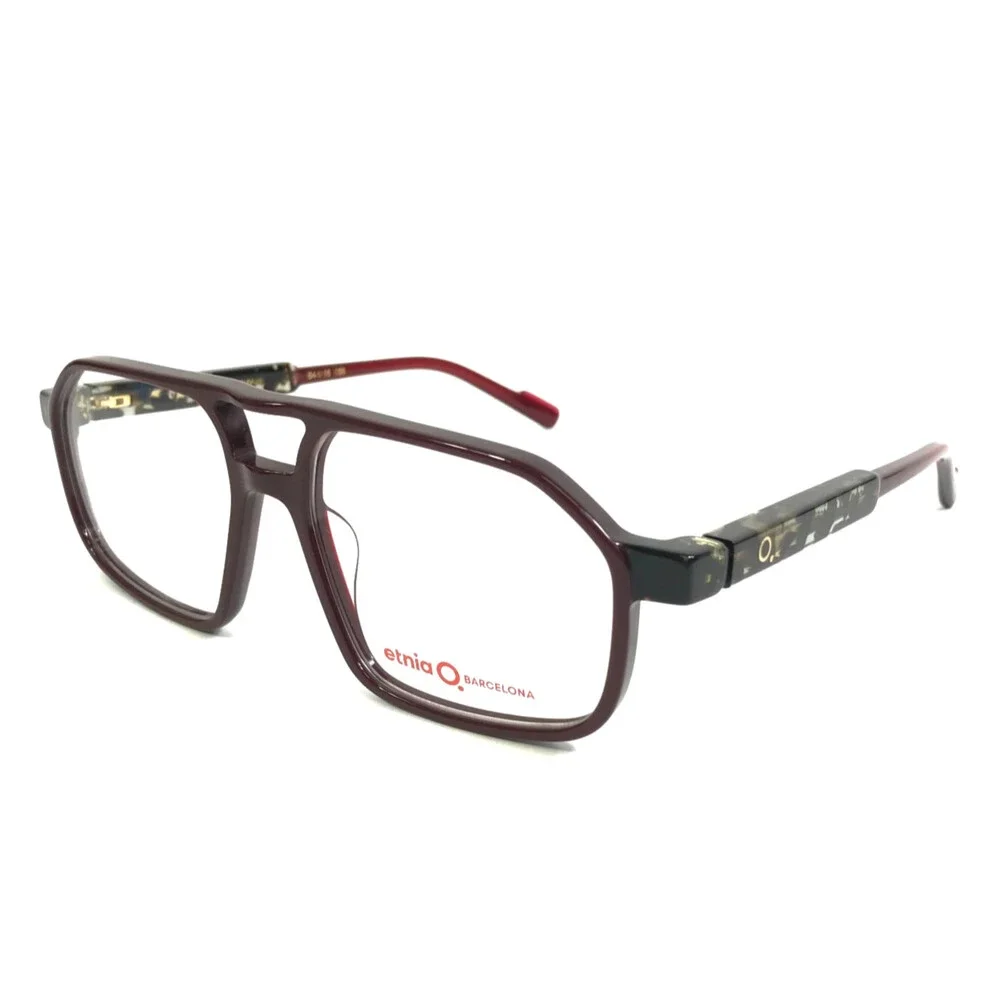 Etnia Barcelona Eyeglasses Frames SYKO BXHV Bordeaux Havana Aviator 54-16-138